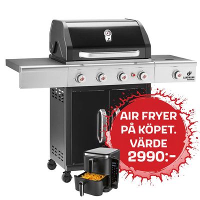Landmann Triton 4.1 cooK gasolgrill med kokplatta 3,5 kW