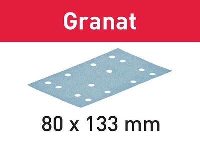 Festool Slippapper 80x133mm GRANAT (10-P)
