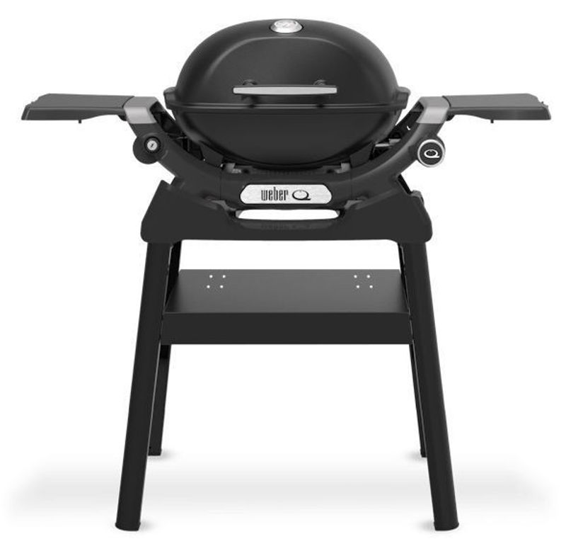 Weber Q 1200N – Gasolgrill med Sidobord & Stativ