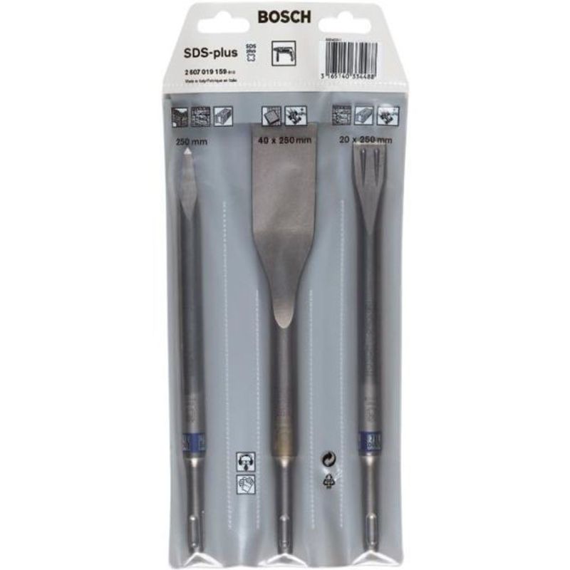 Bosch Mejselsats Kakel SDS+ (3-delar)
