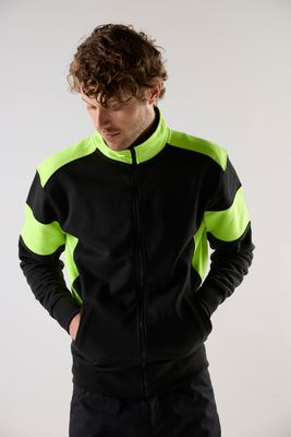 Top Swede Sweatshirt helzip 223 svart/gu XXL