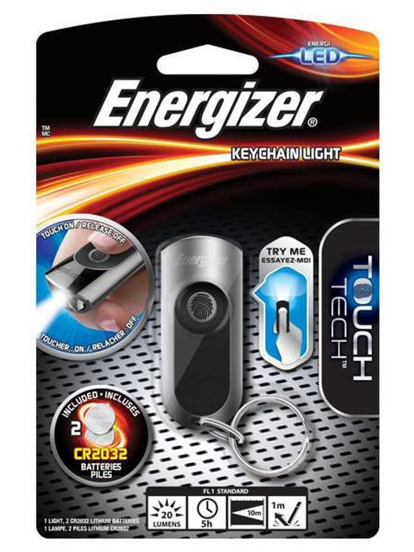 Energizer LED Nyckelring Med Touchknapp (20 lumen)