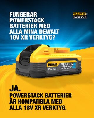 DeWalt DCBP518 Batteri Powerstack XR 18V 5,0ah
