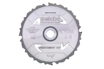 Metabo sågblad ”Fibercement cut – professional” 165 x 20 Z4 DFZ 5°