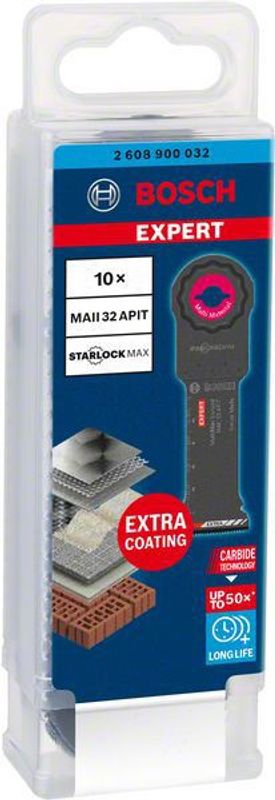 Bosch Expert MultiMax MAII 32 APIT blad för multiverktyg 32 mm, 10 st