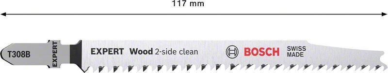 Bosch Expert ‘Wood 2-side clean’ T 308 B sticksågblad, 25 st