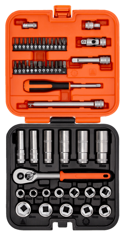 Bahco S51MC3H Hylsnyckelsats 3/8" - 51 delar