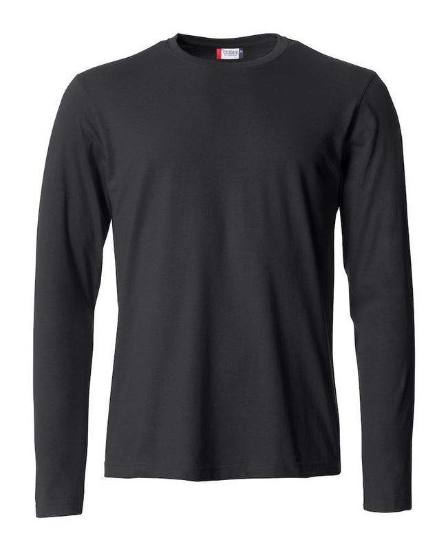 Clique Basic-T L/S Black