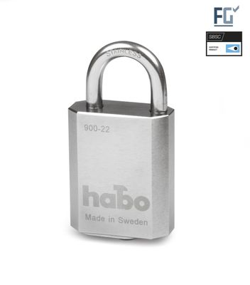 Habo Hänglås 900-22B25 M Oval Cyl SB