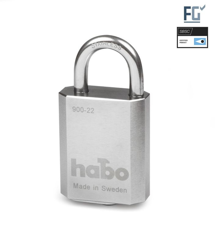 Habo Hänglås 900-22B25 M Oval Cyl SB