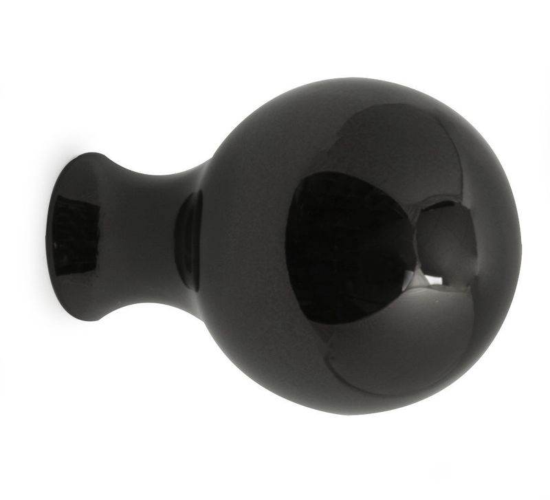 Habo Knopp William 25mm Svart nickel SB