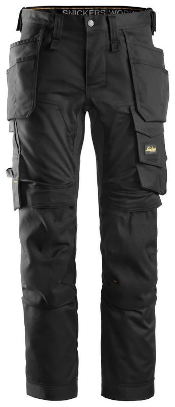 Snickers 6241 AllroundWork Arbetsbyxa Stretch Hölsterfickor Svart