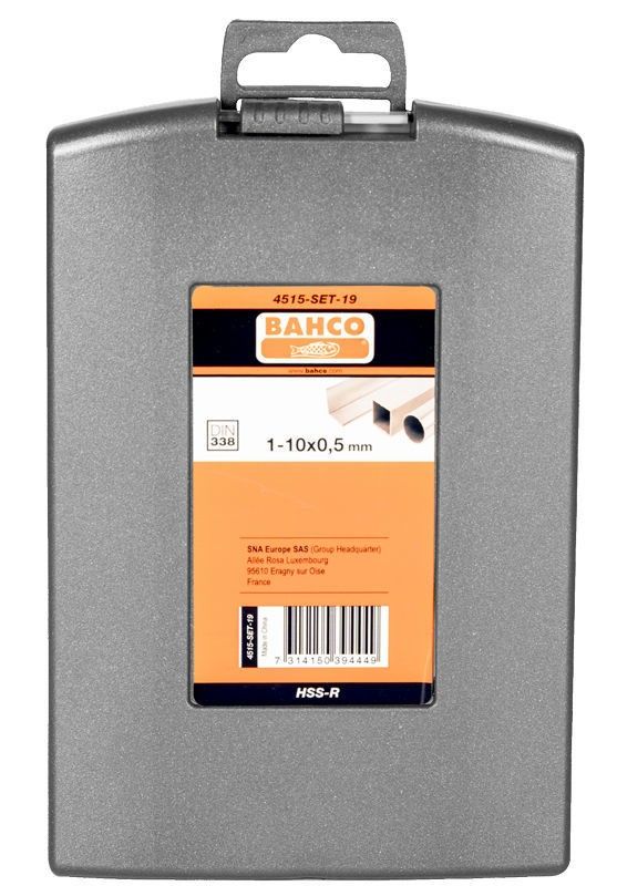 Bahco 4515-SET-19 Kobolt HSS-G Borrsats – 19 delar för metall 1-10mm