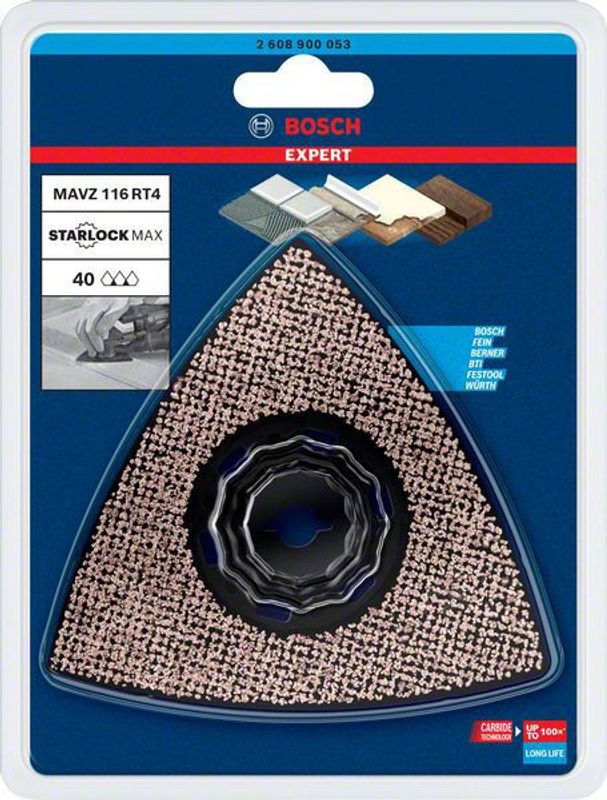 Bosch Expert Sanding Plate (Expert slipplatta) MAVZ 116 RT4 för multiverktyg 116 mm