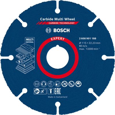 Bosch Expert Carbide Multi Wheel kapskiva 115mm 22,23mm för hårda träslag