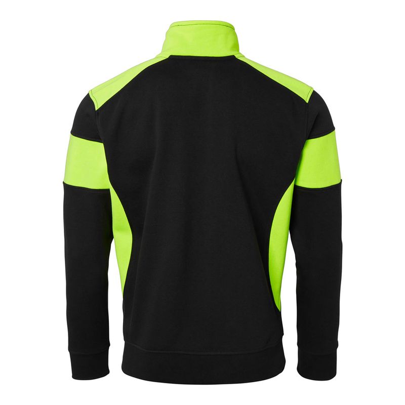 Top Swede Sweatshirt helzip 223 svart/gu XXL