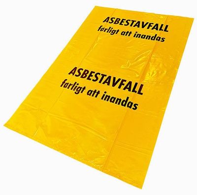 Polynova PolyCOEX Asbestsäck 240L Gul/Vit, 100% återvunnen LDPE