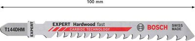 Bosch Expert ‘Hardwood Fast’ T 144 DHM sticksågblad, 3 st