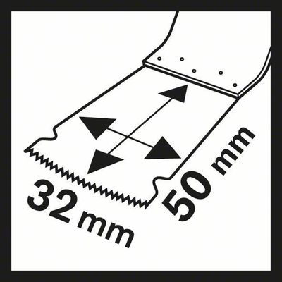 Bosch AIZ 32 BSPB Sågblad STARLOCK 32x50mm BIM (1-P)