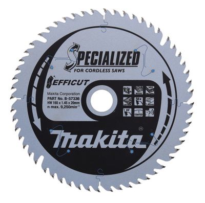 Makita B-57336 Sågklinga Efficut T.C.T 165x20mm 56T