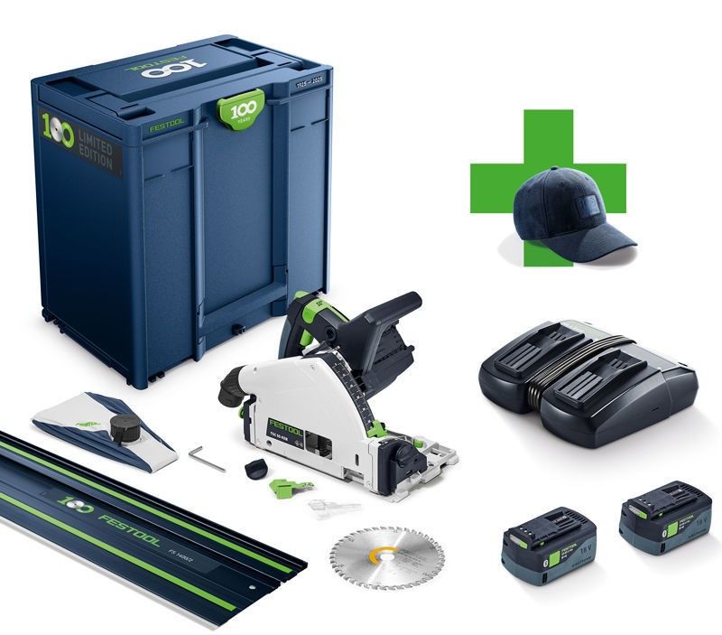 Festool Sänksåg 18 V 100 år TSC 55 KEBI-Plus/XL-FS 100Y Limited Edition