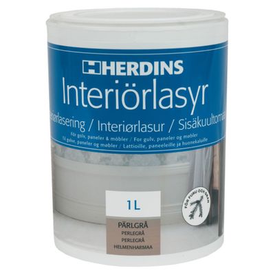 Herdins Interiörlasyr Aqua 312 Pärlgrå 1L