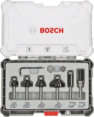 Bosch Frässats HM Mix 6-delar 8mm