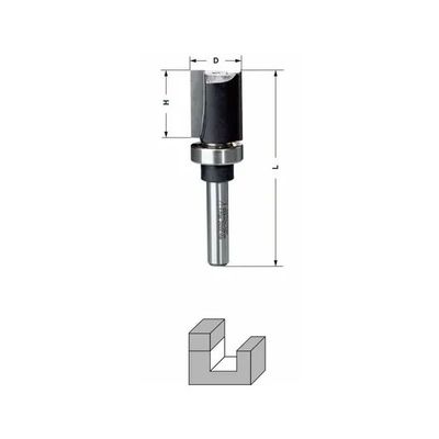 Delver Bottenskärande Mallfräs 16×50×95 S=8