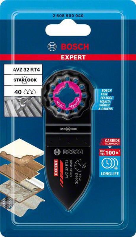Bosch Expert Sanding Finger (Expert slipfinger) grov AVZ 32 RT4 slipplatta för multiverktyg 32 x 50 mm