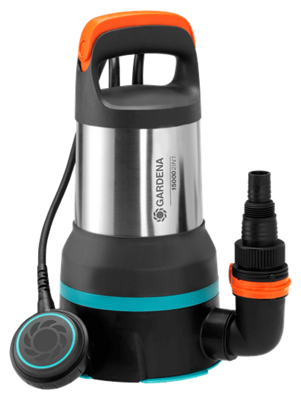 Gardena 09048-20 Spillvattenpump 15000 för rent och smutsigt vatten