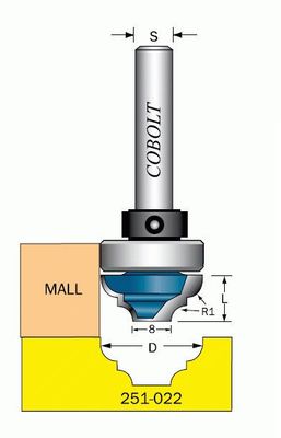 Cobolt Spegeldekorfräs D=22