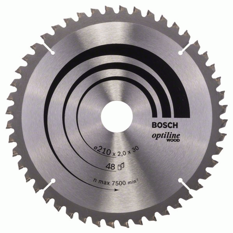 Bosch Sågklinga 210mm 48T Optiline (Fin Trä)