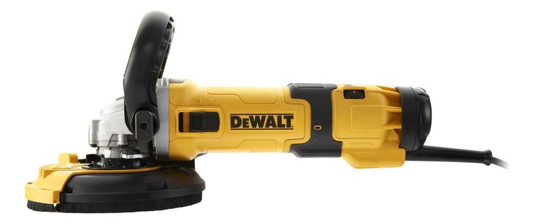 DeWalt DWE4257KT Vinkelslip med ytbehandlingskit (125mm)