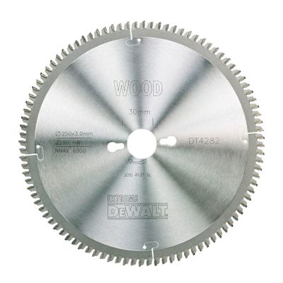 DeWalt DT4282 Sågklinga 96T 250mm (Fina snitt i trä + Aluminium)