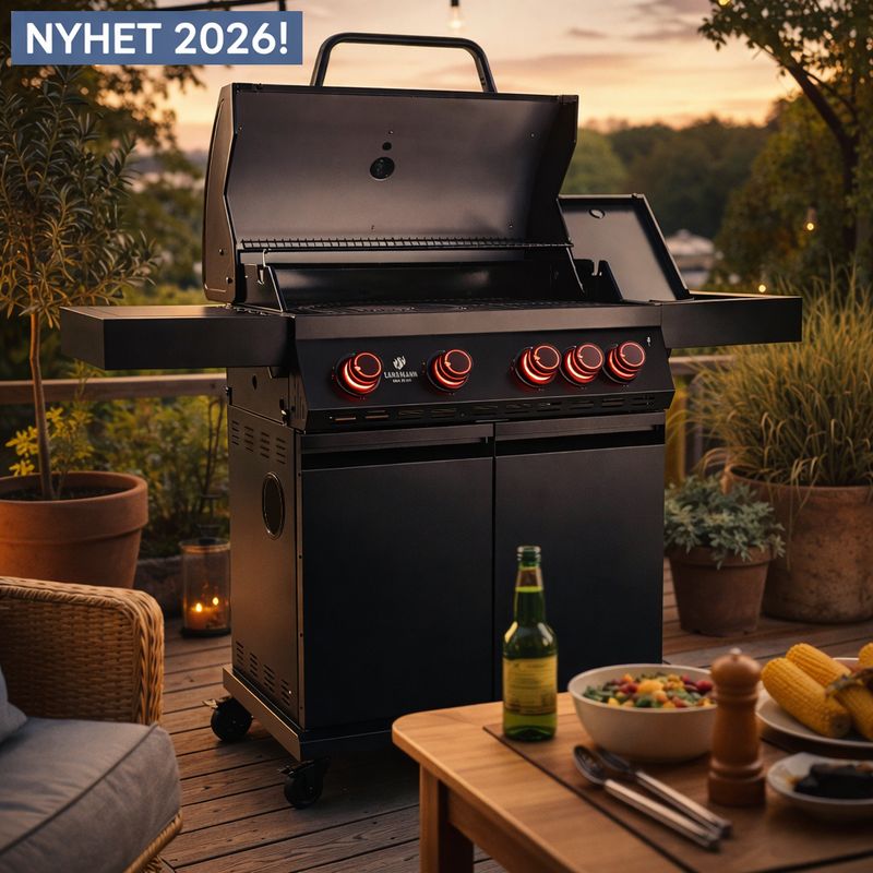 Landmann Cool Black Classic 4.1 gasolgrill med kokplatta