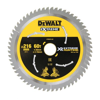 DeWalt DT99570 Sågklinga XR 216mm 60T (Fina Snitt)