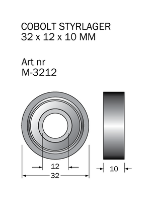 Cobolt Kullager 32 x 12mm