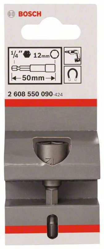 Bosch mutteråtdragare sexkanthylsa med magnet 12 mm