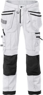 Fristads Hantverkarbyxa stretch 2530 CYD Vit/Svart