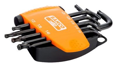 Bahco BE-9675 Torxnyckelsats med kula T9-40 8-delar