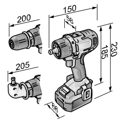 Flex Borrskruvdragare DD2G 18.0-EC Set