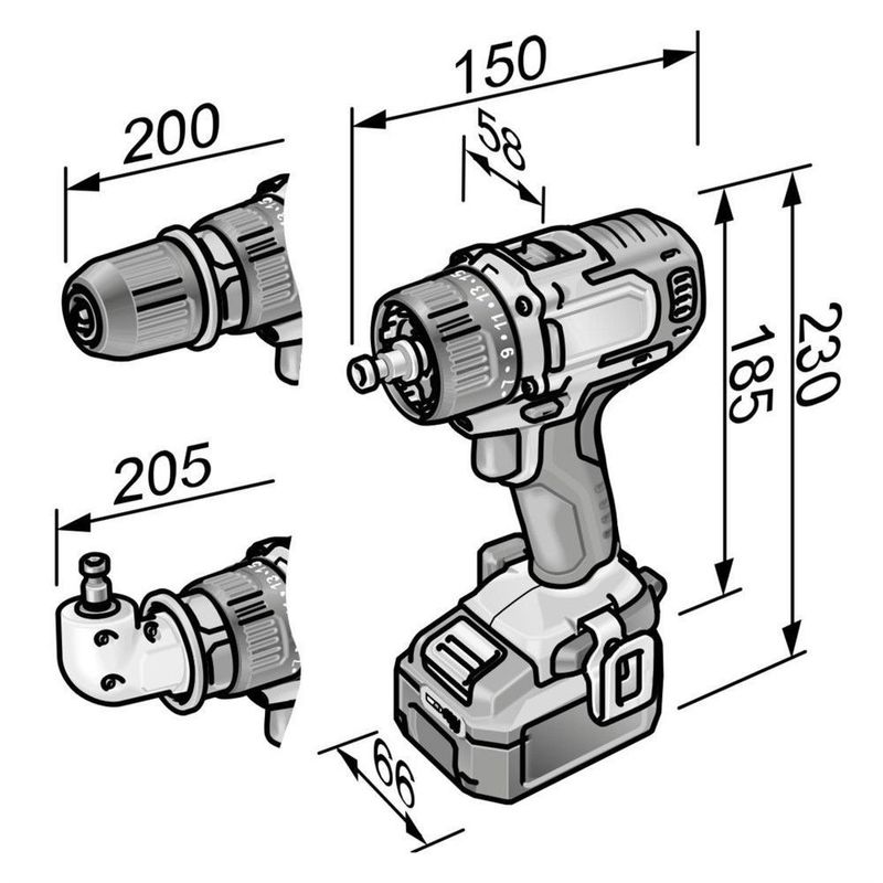 Flex Borrskruvdragare DD2G 18.0-EC Set