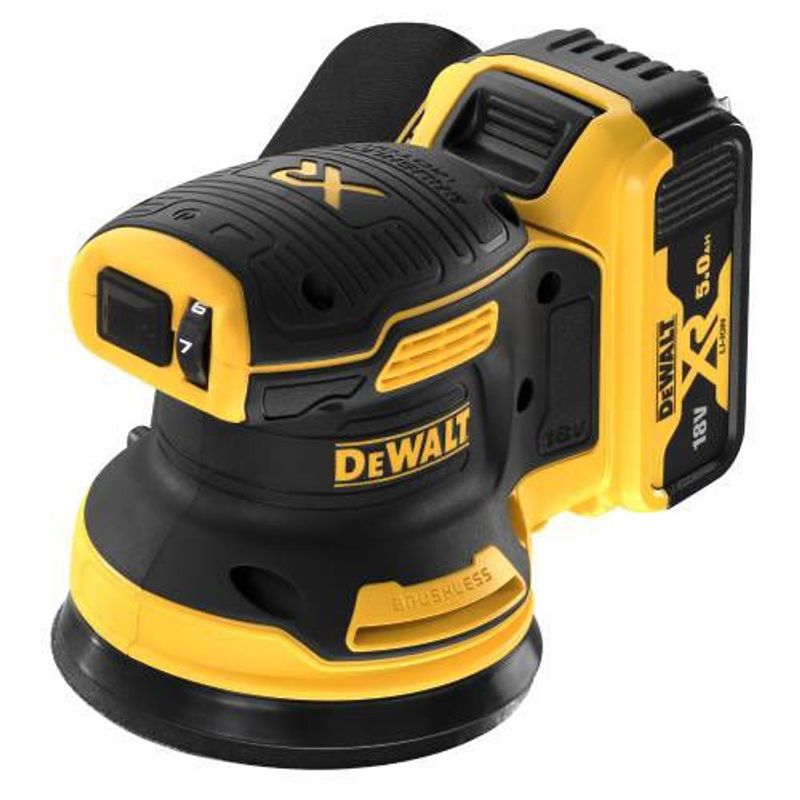 DeWalt DCW210P2 Excenterslipmaskin 18V XR 125mm TSTAK (2x5,0Ah)