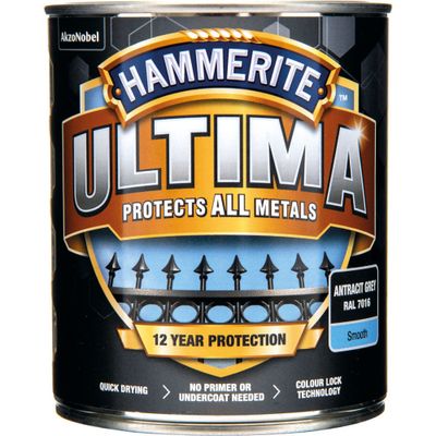 Hammerite Slätlack Ultima Antracitgrå 750ML