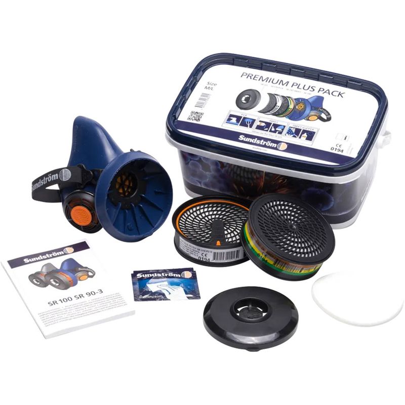Sundström Premium Plus Pack Halvmask + Partikel-/Gasfilter
