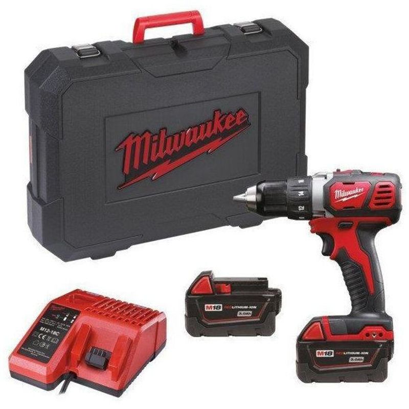 Milwaukee M18 BDD-402C Borr-/Skruvdragare 18V (2x4,0ah)