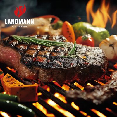 Landmann Kolgrilltunna 550 kompakt grillvagn