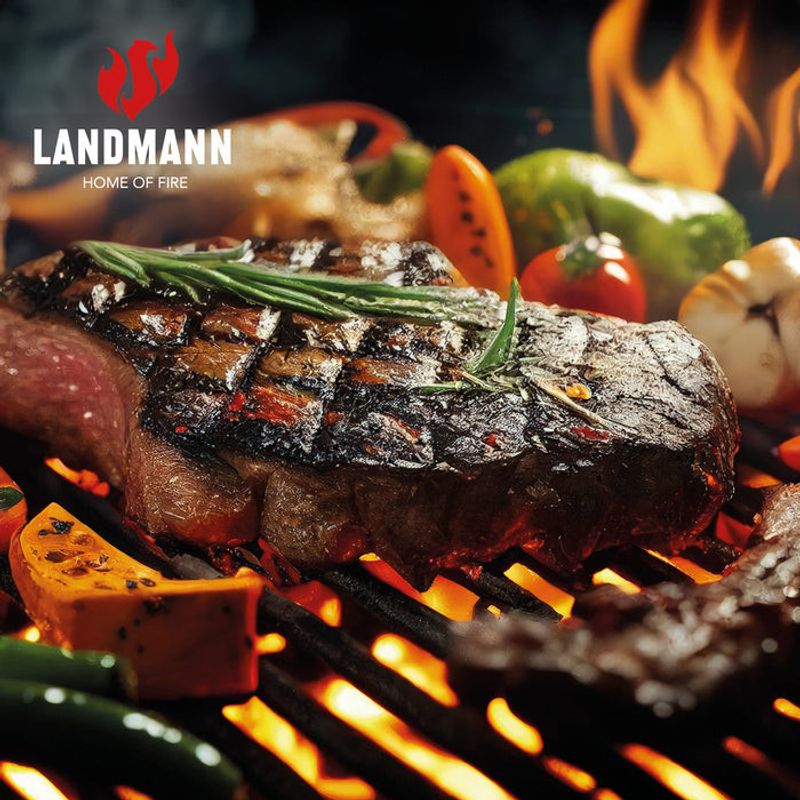 Landmann Kolgrilltunna 550 kompakt grillvagn