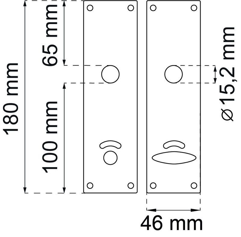 Habo WC-beslag 65 Mäss Förn SB