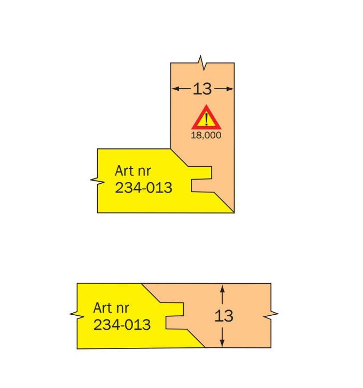 Cobolt Hörnförbindningsfräs L=13mm S=8mm D=38